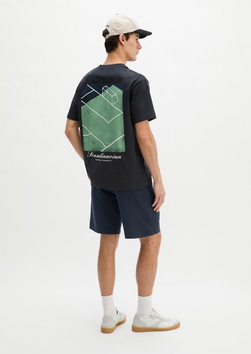 MOP Club '67 Football T-Shirt, Heavy Jersey, Oversize — Dark Navy