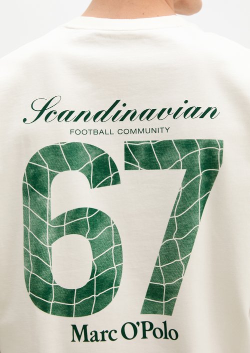 MOP Club '67 Football T-Shirt, Heavy Jersey, Oversize — White Cotton