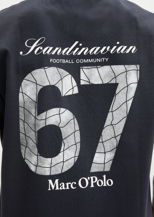 MOP Club '67 Football T-Shirt, Heavy Jersey, Oversize — Dark Navy