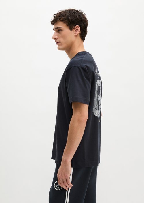 MOP Club '67 Football T-Shirt, Heavy Jersey, Oversize — Dark Navy