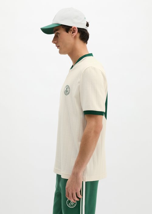 MOP Club '67 Football Tricot Shirt, Rib — White Cotton