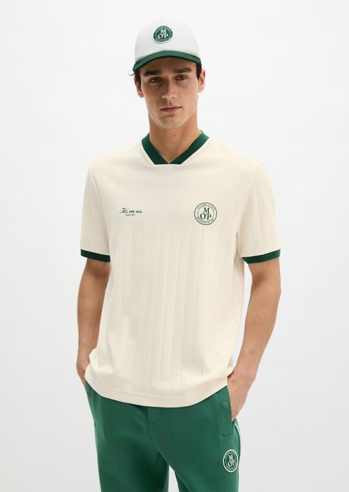 MOP Club '67 Football Tricot Shirt, Rib — White Cotton
