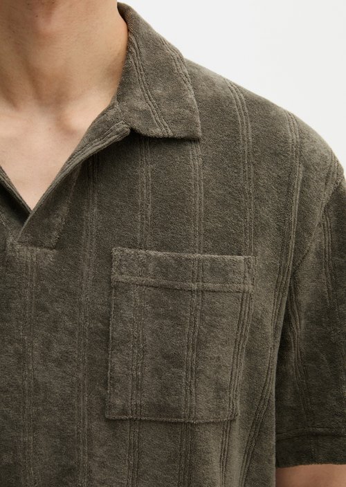 DfC polo shirt loose — Saddle Gray
