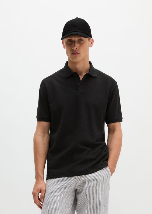 Regular polo shirt — Black