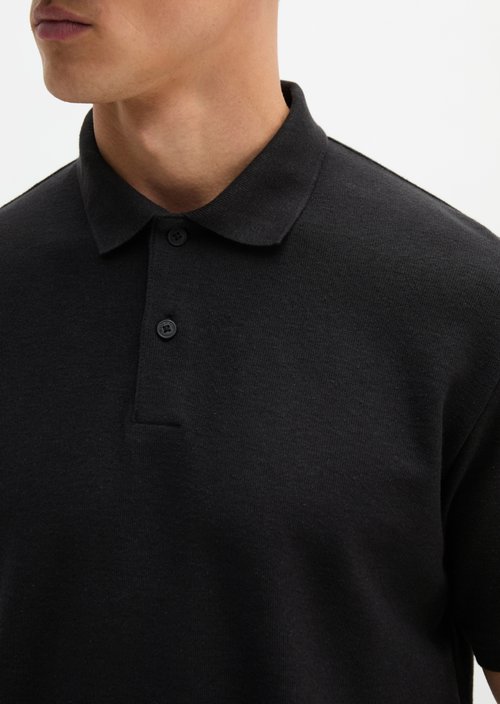 Regular polo shirt — Black