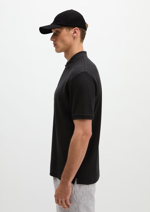 Regular polo shirt — Black