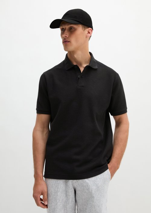 Regular polo shirt — Black