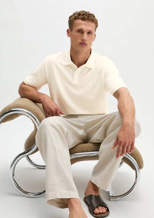 Regular polo shirt — Silky White
