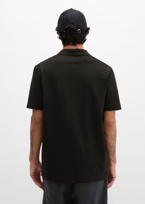 Piqué regular polo shirt — Black