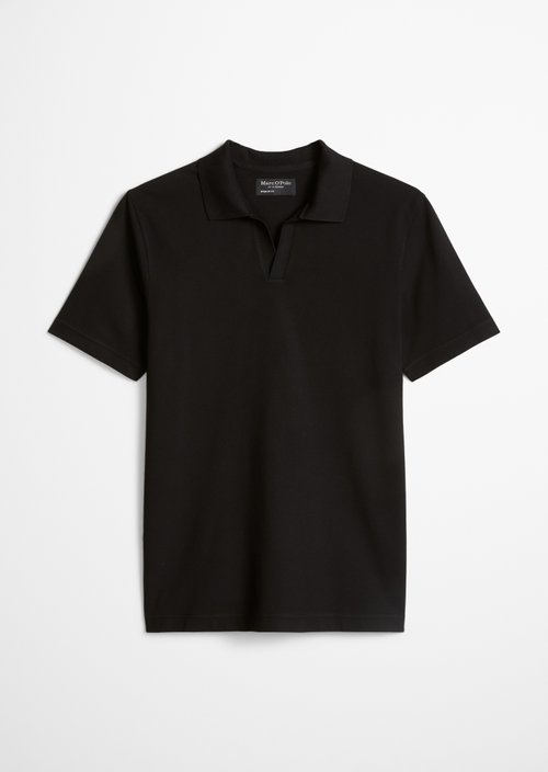 Piqué regular polo shirt — Black