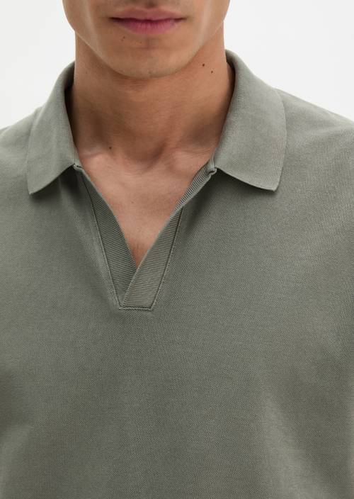 Piqué regular polo Saddle Gray en vue détaillée