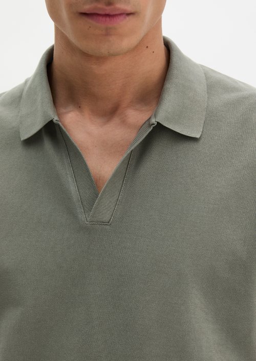 Piqué regular polo shirt — Saddle Gray