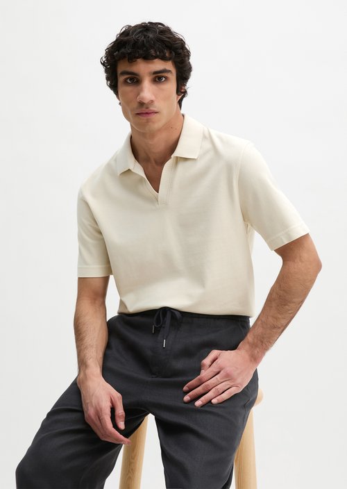 Piqué regular polo shirt — Grey Silk
