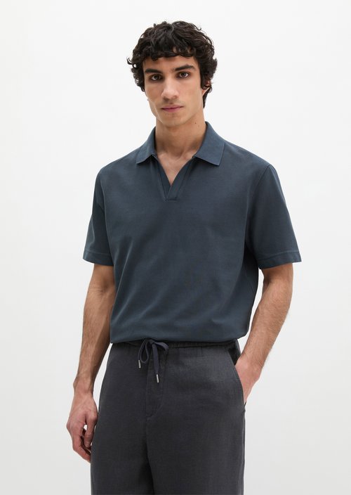 Piqué regular polo shirt — Dark Navy