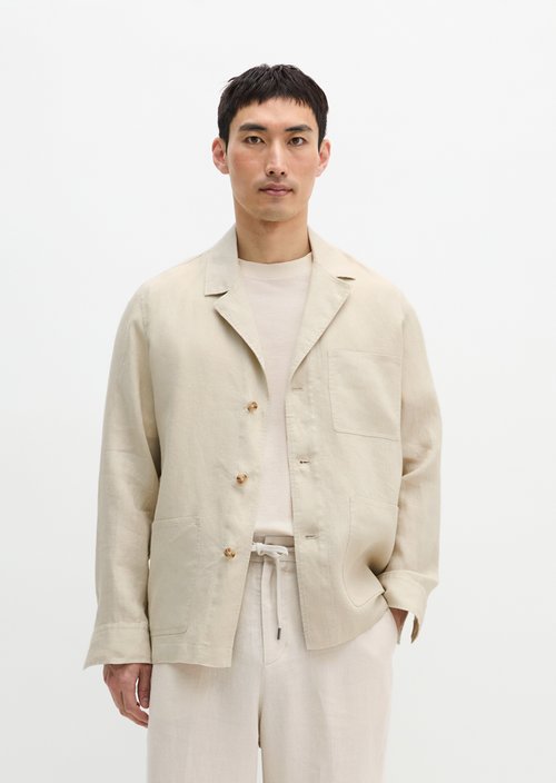 Overshirt in jacket style — Grey Silk