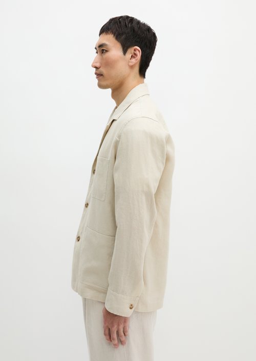 Overshirt in jacket style — Grey Silk