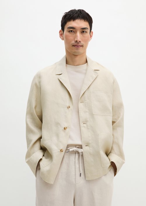 Overshirt in jacket style — Grey Silk