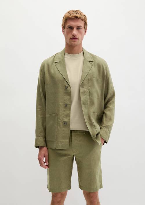 Overshirt in jacket style Fresh Seaweed in front view