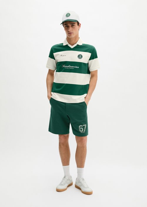 MOP Club '67 Football Tricot Polo, Heavy Jersey — Dark Green