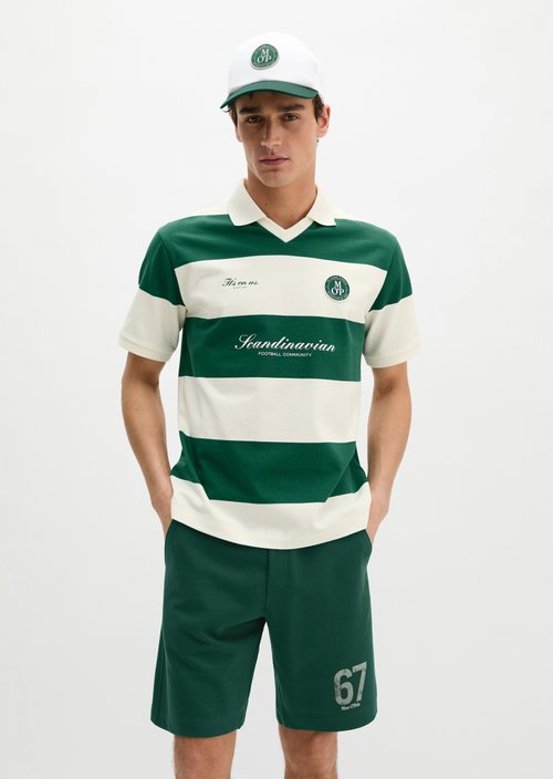 MOP Club '67 Football Tricot Polo, Heavy Jersey — Dark Green