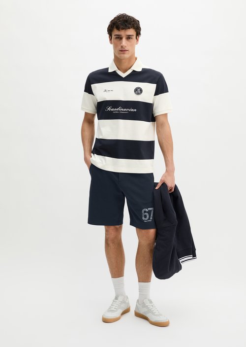 MOP Club '67 Football Tricot Polo, Heavy Jersey — Dark Blue