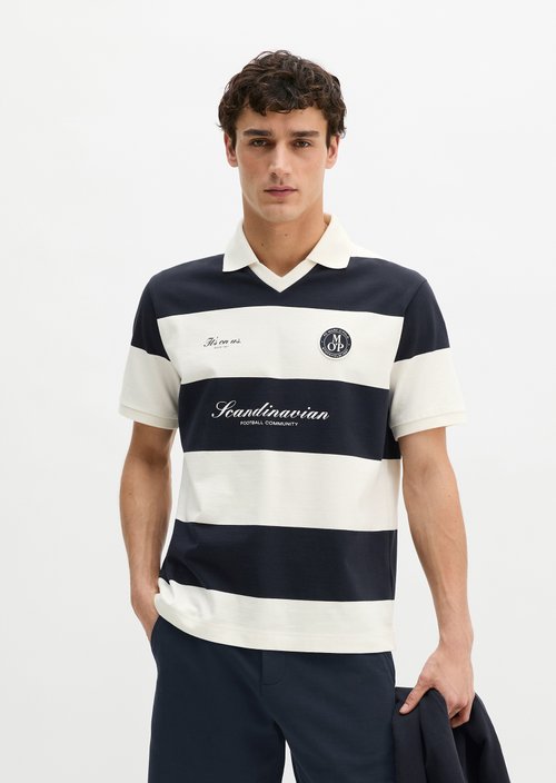 MOP Club '67 Football Tricot Polo, Heavy Jersey — Dark Blue