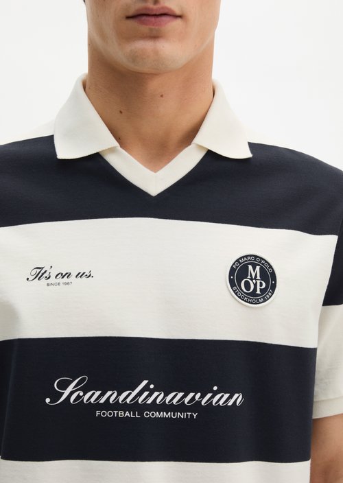 MOP Club '67 Football Tricot Polo, Heavy Jersey — Dark Blue