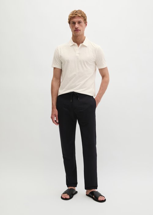 Polo shirt jersey slim — Silky White