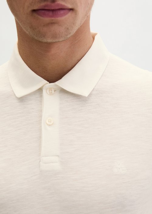Polo shirt jersey slim — Silky White