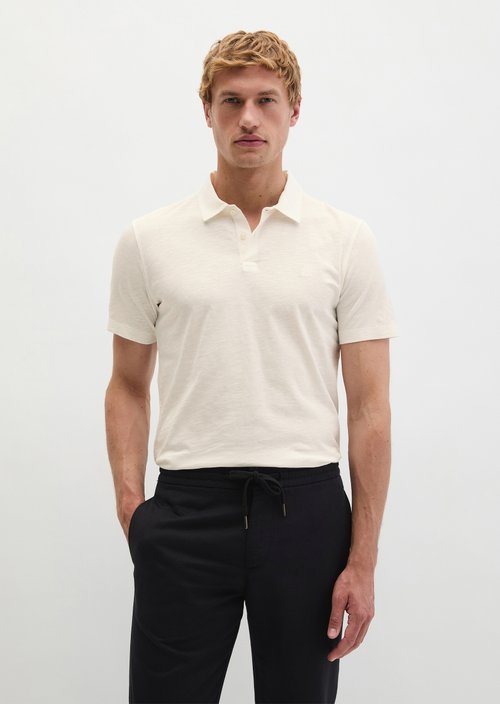 Polo shirt jersey slim — Silky White