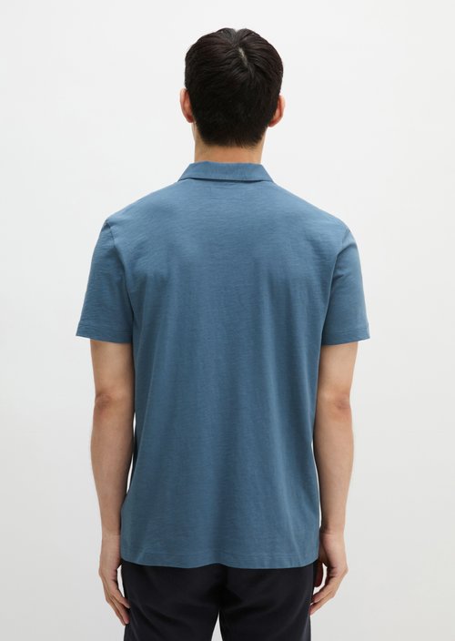 Polo shirt jersey slim — Stormy Blue
