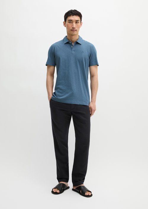 Polo shirt jersey slim — Stormy Blue