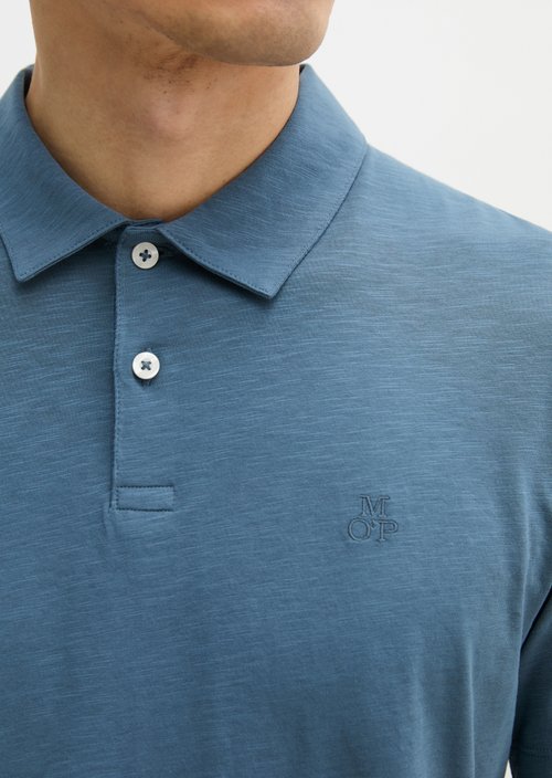 Polo shirt jersey slim — Stormy Blue