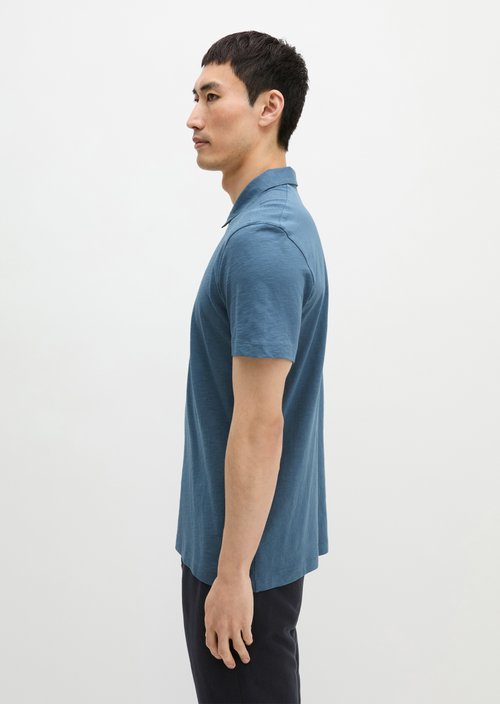 Polo shirt jersey slim — Stormy Blue