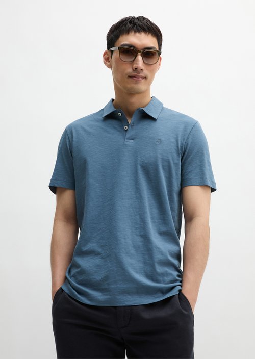 Polo shirt jersey slim — Stormy Blue