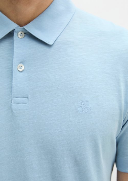 Polo shirt jersey slim — Dusted Blue