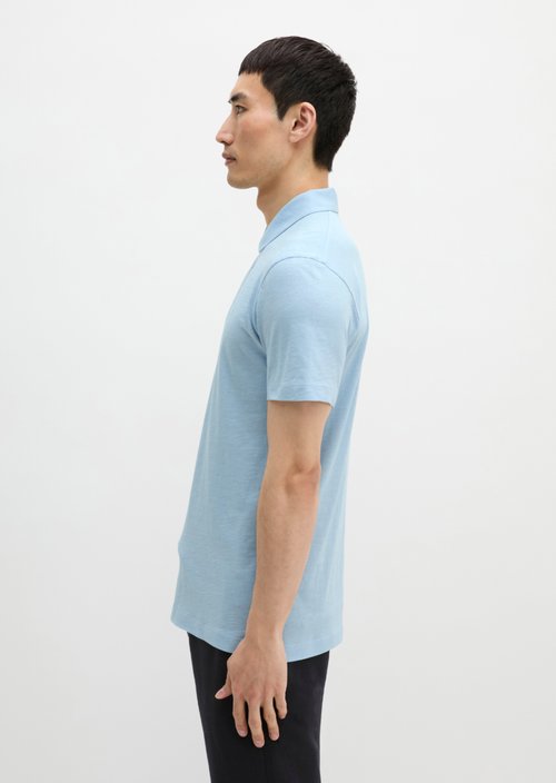 Polo shirt jersey slim — Dusted Blue