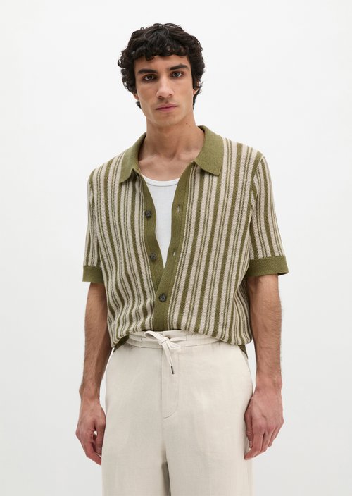 Regular short-sleeved knit shirt — Fresh Seaweed