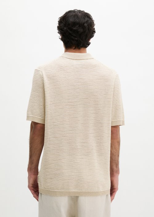 Regular knit polo shirt — Grey Silk