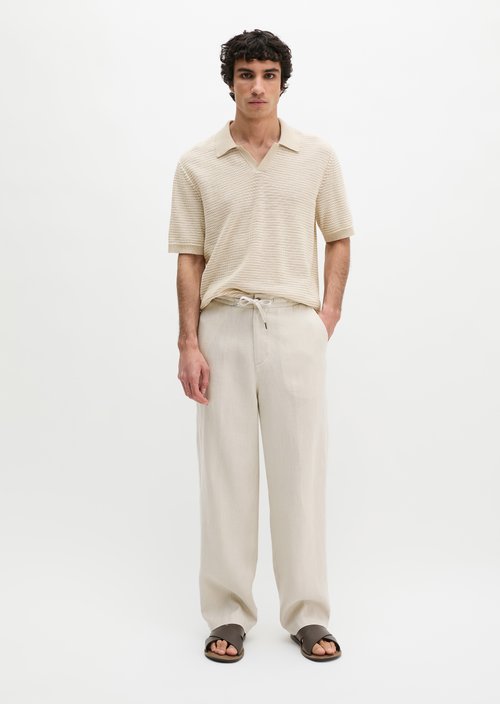 Regular knit polo shirt — Grey Silk