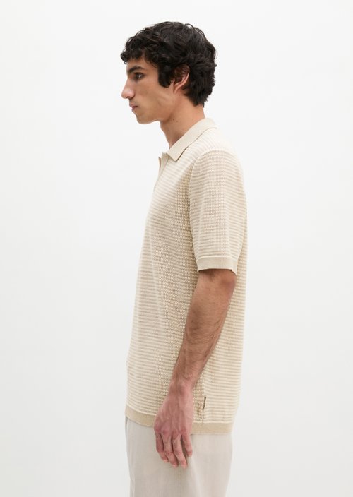 Regular knit polo shirt — Grey Silk
