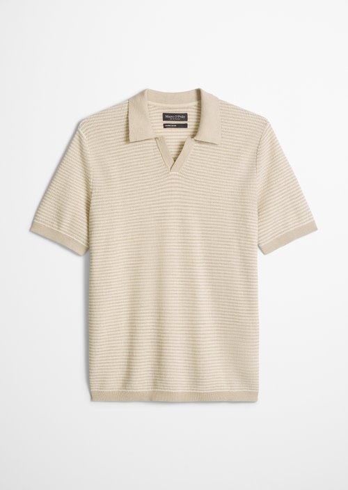 Regular knit polo shirt — Grey Silk