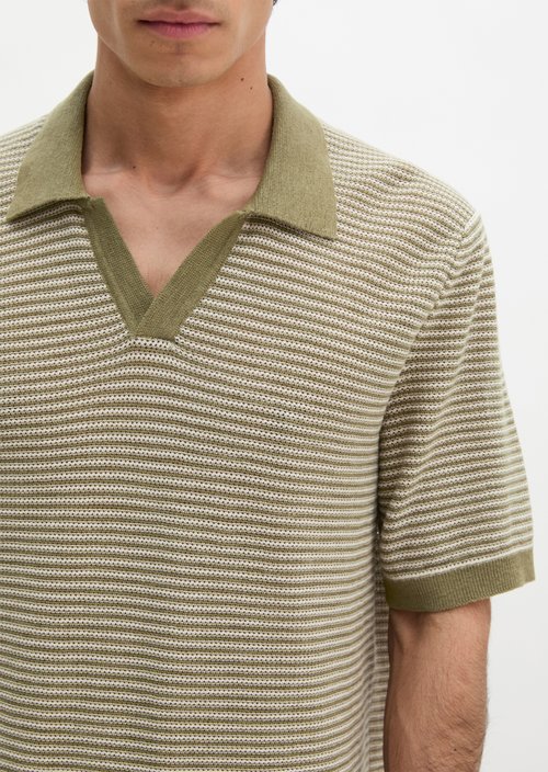 Regular knit polo shirt — Fresh Seaweed