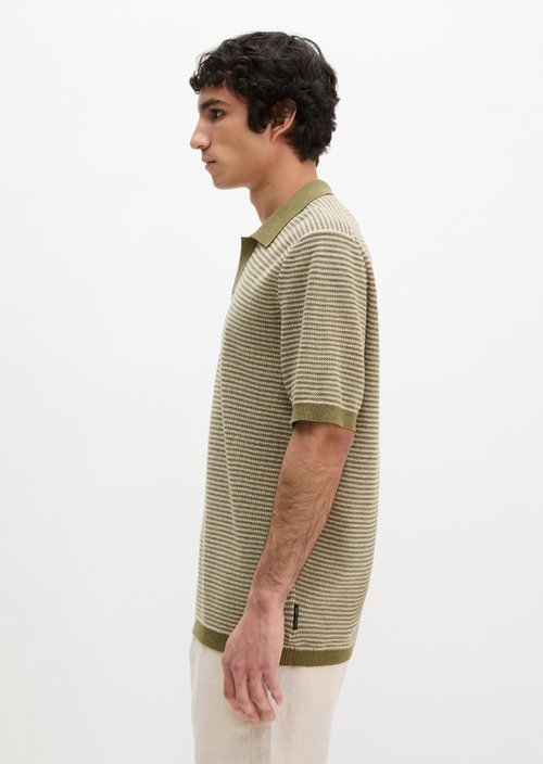 Regular knit polo shirt — Fresh Seaweed