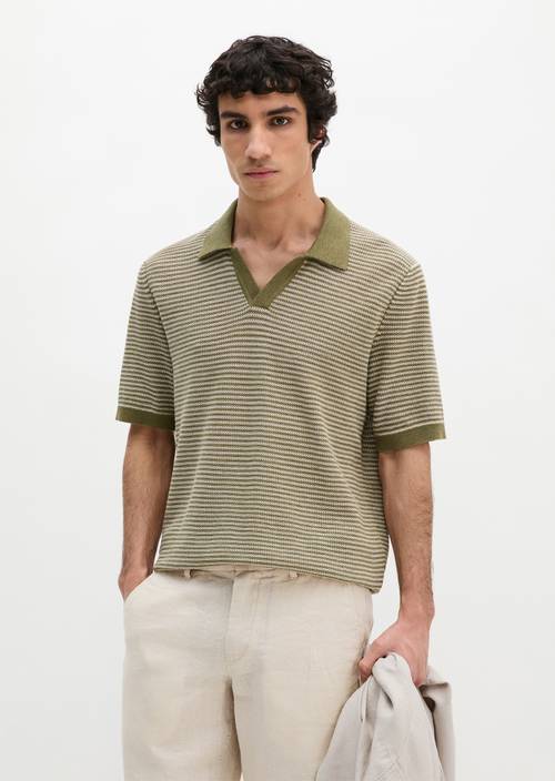 Polo en tricot régulier Fresh Seaweed en vue de face