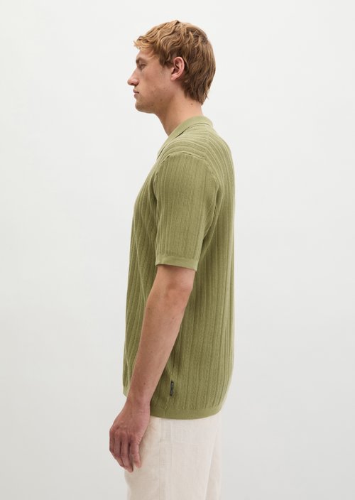 Regular knit polo shirt — Vibrant Fern