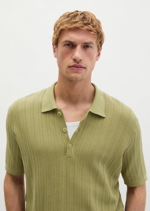 Regular knit polo shirt — Vibrant Fern