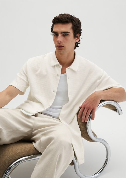 Loose jersey shirt — Silky White