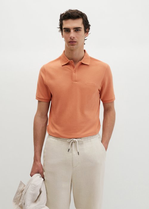 Polo shirt piqué slim — Faded Coral