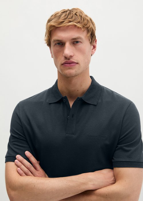 Polo shirt piqué slim — Dark Navy